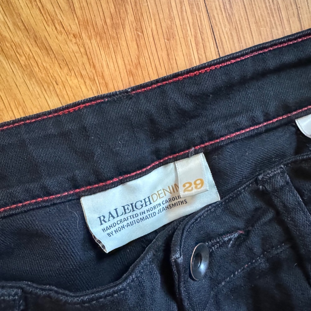 Raleigh Denim boot cut raw denim women’s jeans 29